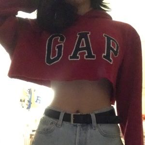 Vintage gap cropped hoodie